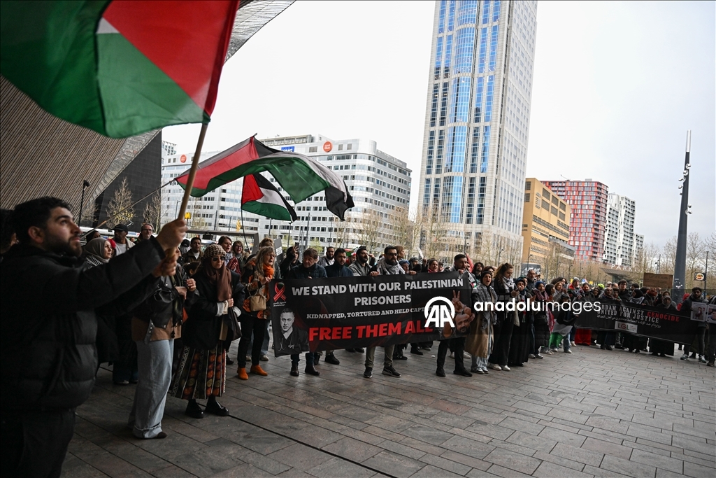 Протест в Роттердаме против закона Израиля о смертной казни для палестинцев 14