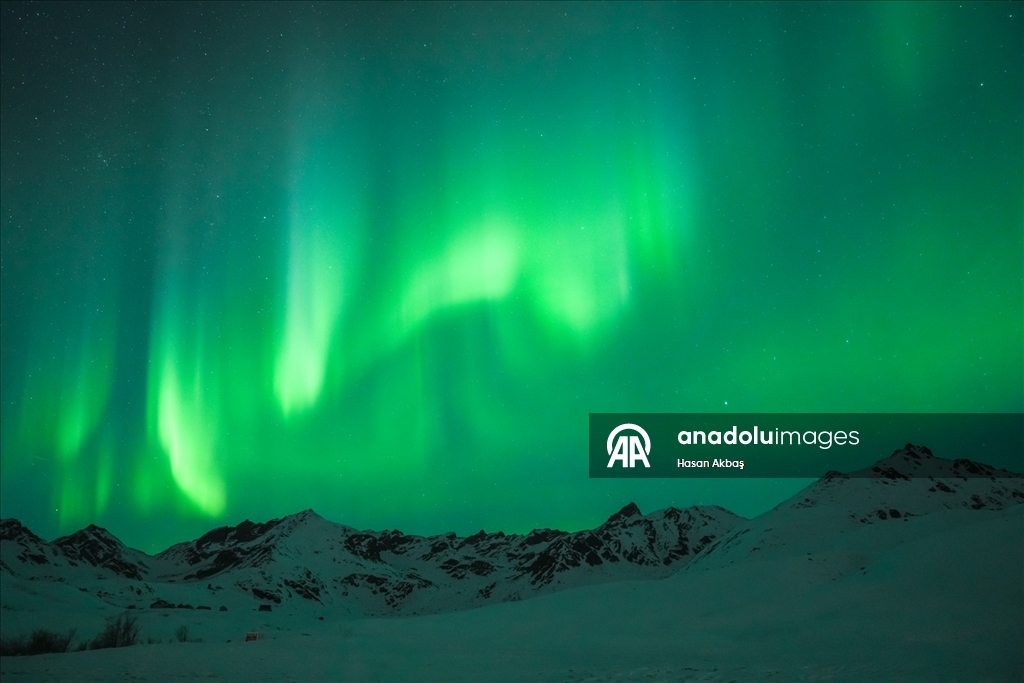 Alaska semalarında ''Kuzey Işıkları'' görsel şölen sundu