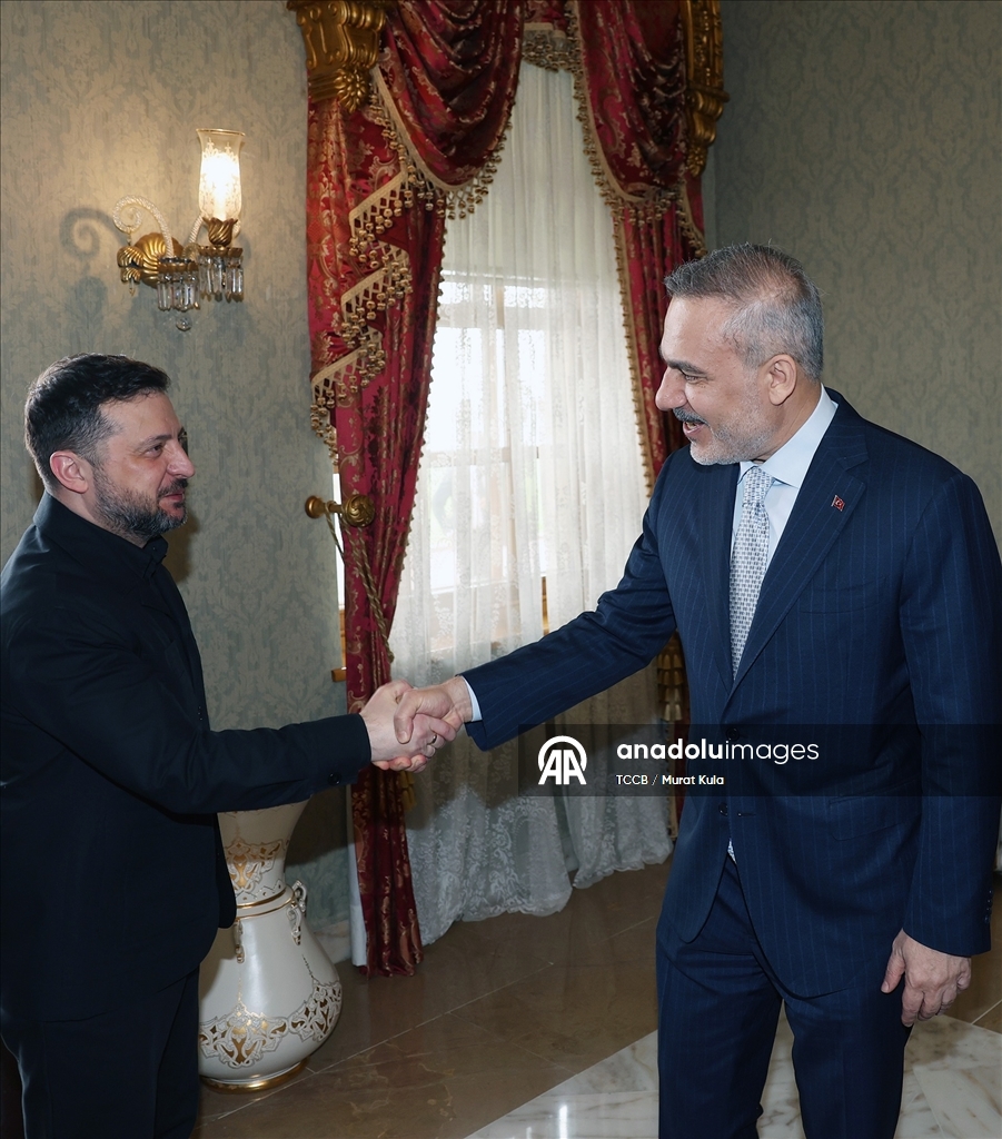 Cumhurbaşkanı Erdoğan, Ukrayna Devlet Başkanı Zelenskiy'i resmi törenle karşıladı