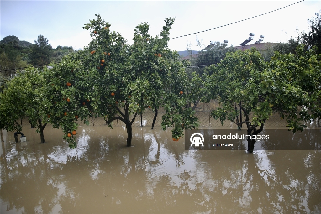 Muğla'da kuvvetli yağış hayatı olumsuz etkiliyor