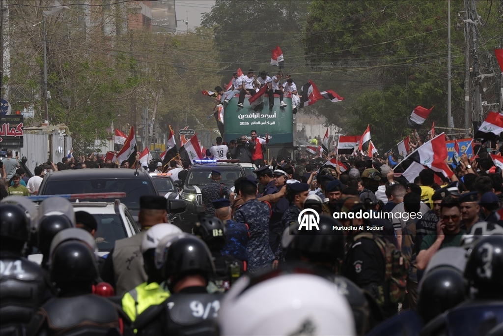 بغداد.. استقبال حافل للمنتخب الوطني