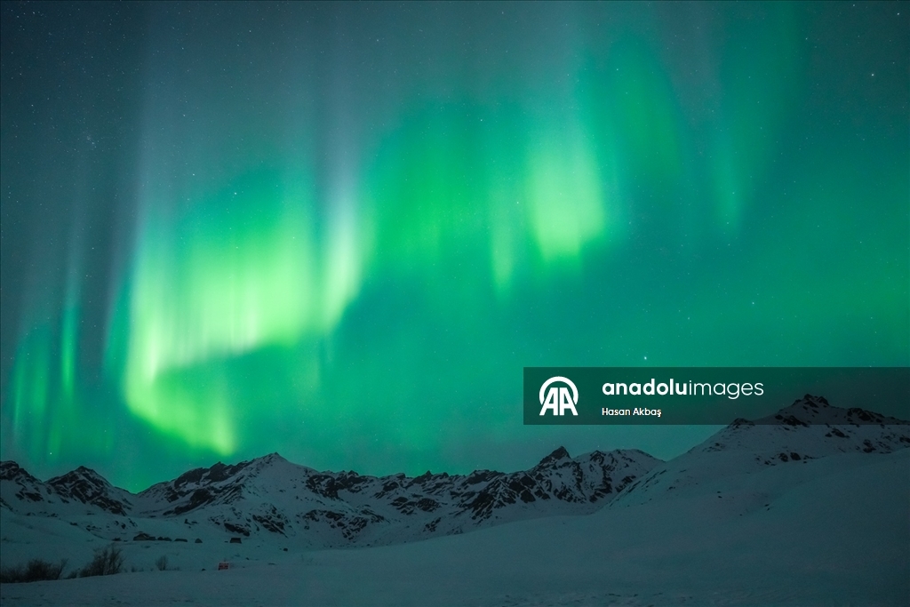 Alaska semalarında ''Kuzey Işıkları'' görsel şölen sundu