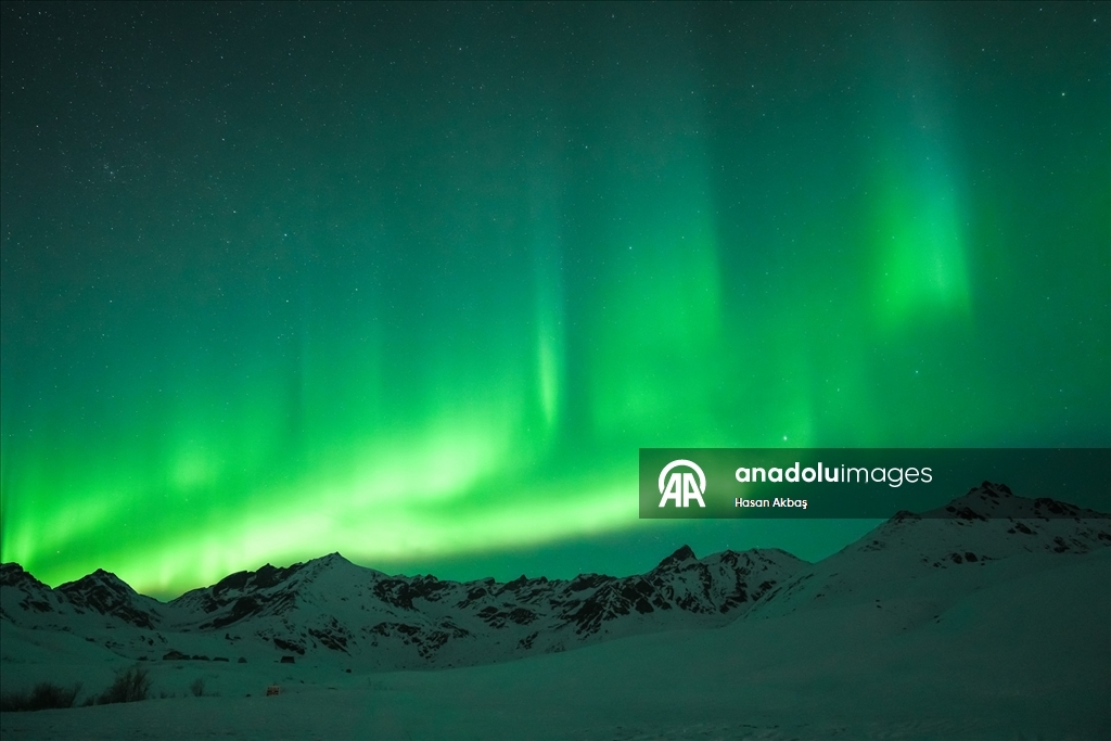 Alaska semalarında ''Kuzey Işıkları'' görsel şölen sundu