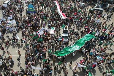 اليمن.. تظاهرة حاشدة تضامناً مع السعودية ودول الخليج وتنديداً بالقصف الإيراني