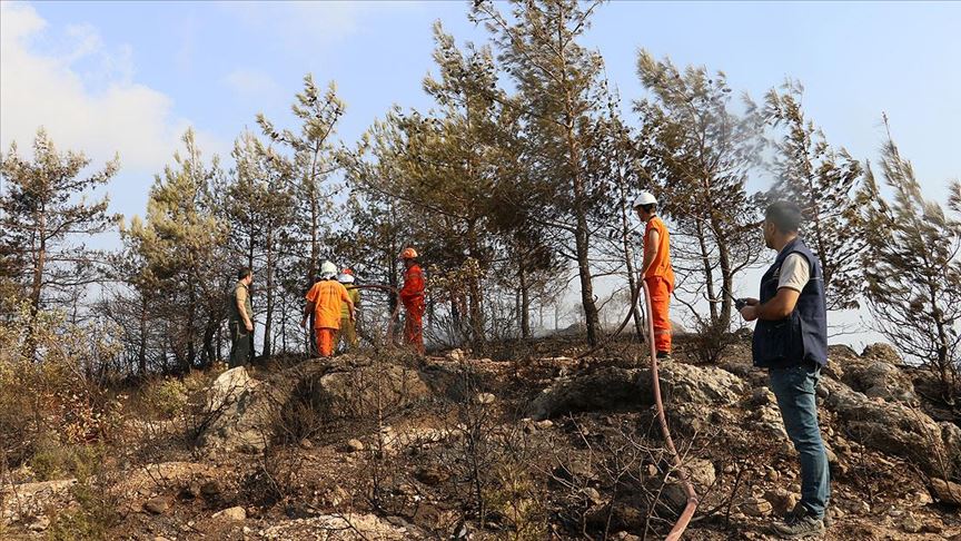 Hatay Daki Yanginda Sogutma Calismalari Suruyor