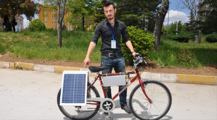 Turkish student built solar powered electric bicycle