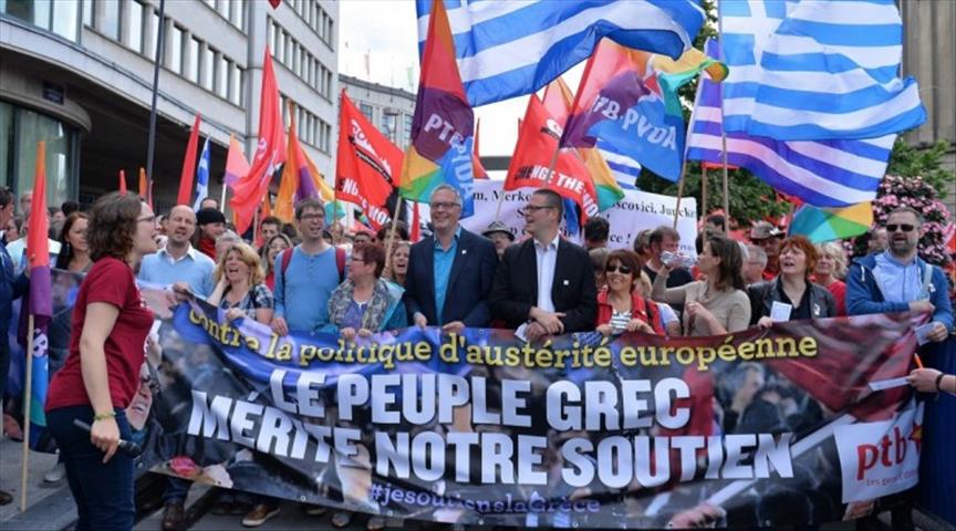 Brussels: 5,000 protest in solidarity with Greece