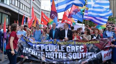 Brussels: 5,000 protest in solidarity with Greece