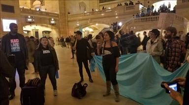 Activists in New York protest Dakota oil pipeline