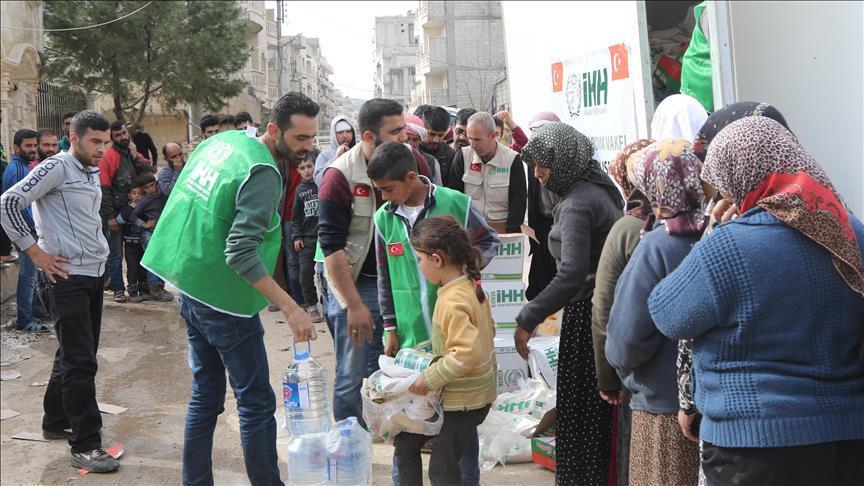 Turkish agency continues aid delivery in NW Syria