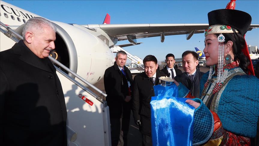 Turkish PM arrives in Mongolia