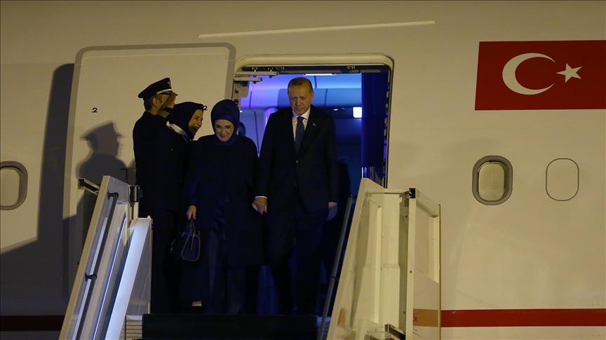 Erdogan arrives in Uzbekistan on 3-day official visit