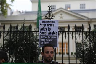 UK: Protest calls for end to arm sales to Saudi Arabia