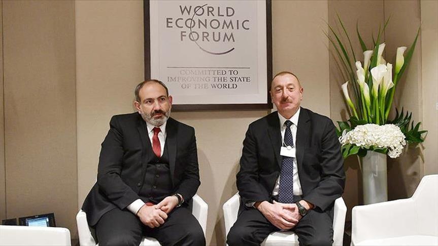 Azerbaijani president, Armenian premier meet in Davos
