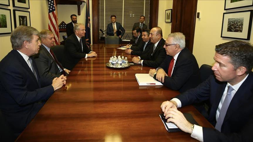 Turkish FM meets US senators in Washington