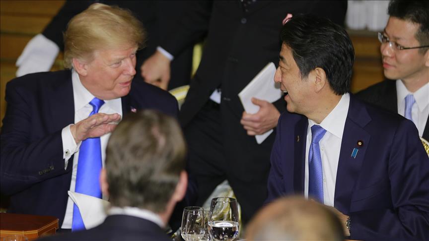 Trump says Japan trade talks coming along 'very nicely'
