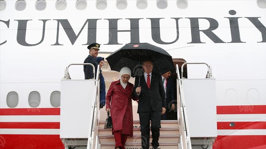 Turkish President Erdogan arrives in Japan