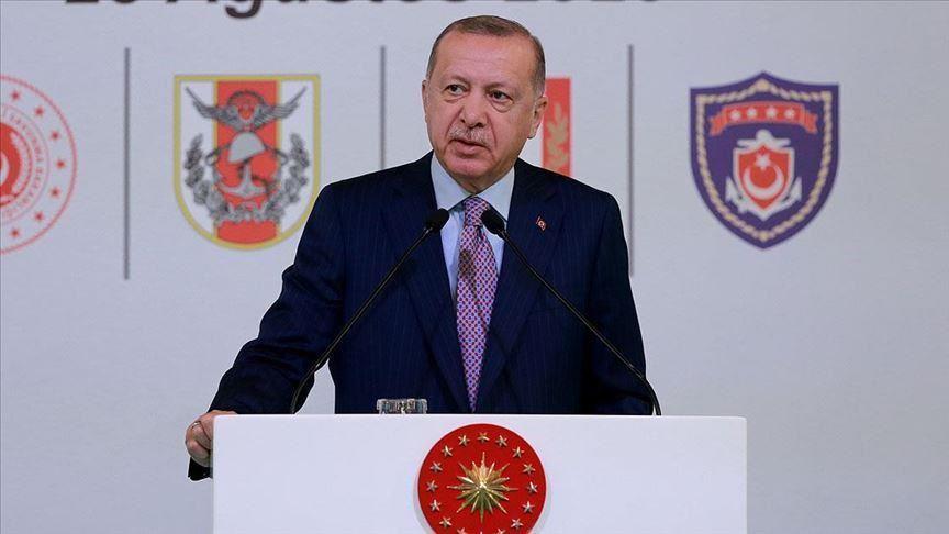 Turkey proceeds resolutely in defense industry: Erdogan