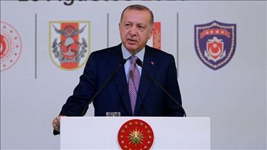 Turkey proceeds resolutely in defense industry: Erdogan