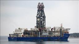 Turkiye's fourth drilling ship arrives at Tasucu Port in Mersin on May 19
