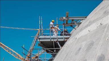 Akkuyu NGS'nin birinci ünitesinde muhafaza öngerme sisteminin montajı tamamlandı