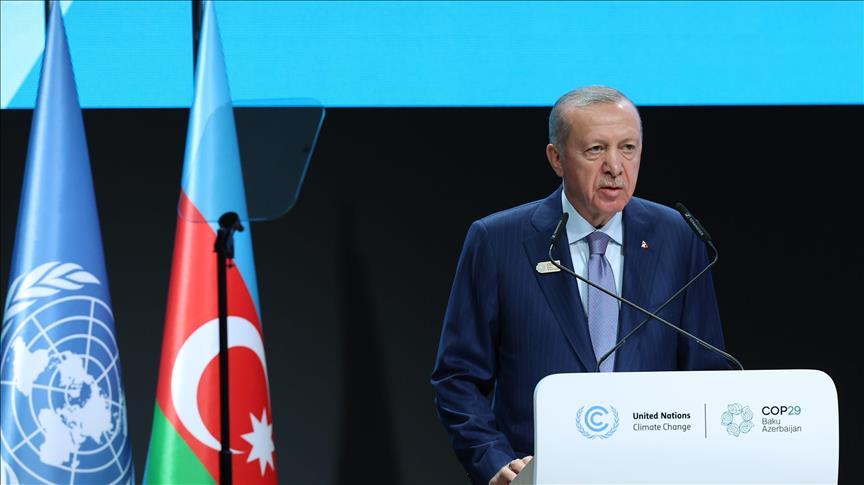 Cumhurbaşkanı Erdoğan, COP29 Dünya Liderleri İklim Zirvesi'nde konuştu: