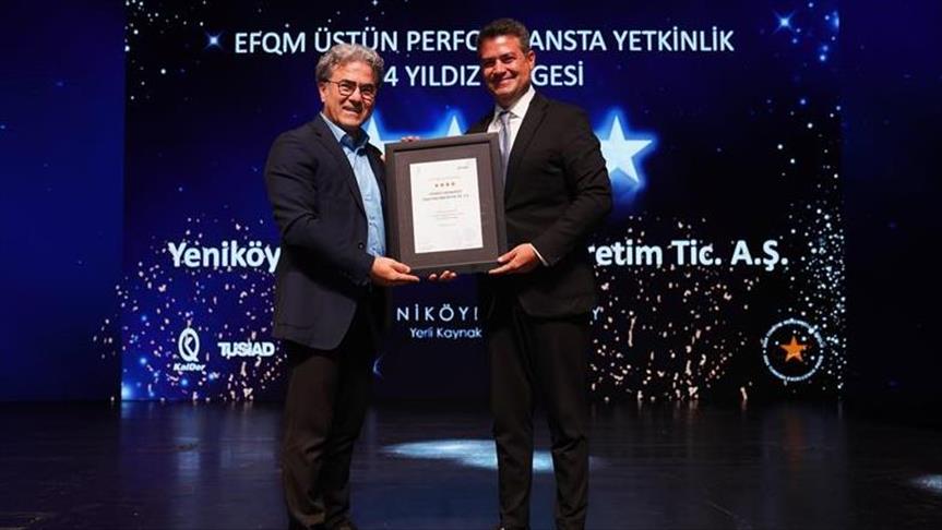 Yeniköy Kemerköy Enerji, "4 Yıldız Üstün Başarı Ödülü" aldı