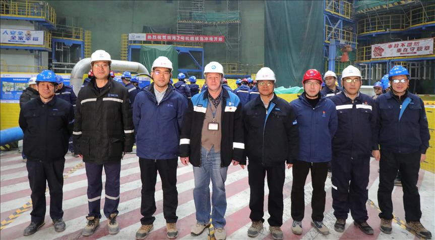 Rosatom'un inşa ettiği Tianwan NGS'nin 7. Güç Ünitesi'nde güvenlik sistemlerinin temizliğine başlandı