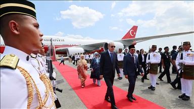 Turkish president arrives in Malaysia for official visit