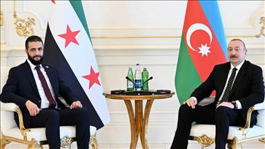 Azerbaycan Cumhurbaşkanı Aliyev, Bakü'de Suriye Cumhurbaşkanı Şara ile görüştü