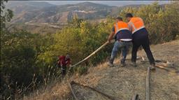 Madencilik sektörü, orman yangınlarıyla mücadelede sahada görev alıyor