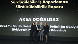Aksa Doğalgaz, Sürdürülebilirlik Raporu'na ödül aldı