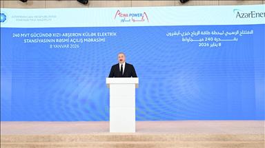 Azerbaycan'da 240 megavat kapasiteli rüzgar enerjisi santrali açıldı