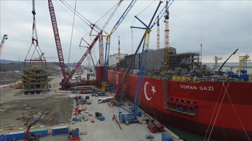 Osman Gazi Yüzer Üretim Platformu'nda gaz akışının sürekliliğini sağlayacak kritik aşama tamamlandı