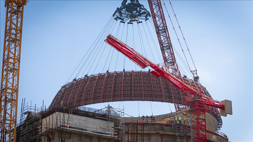 Akkuyu NGS'nin 2. Güç Ünitesinde iç koruma kabuğunun 6. katmanı kuruldu