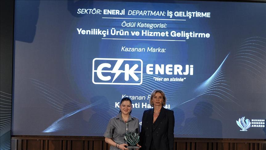 CK Enerji'ye Business Honors Awards'ta "Yenilikçi Ürün ve Hizmet Geliştirme" ödülü