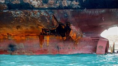 Iran’s Revolutionary Guard says oil tanker struck mine and caught fire in Strait of Hormuz
