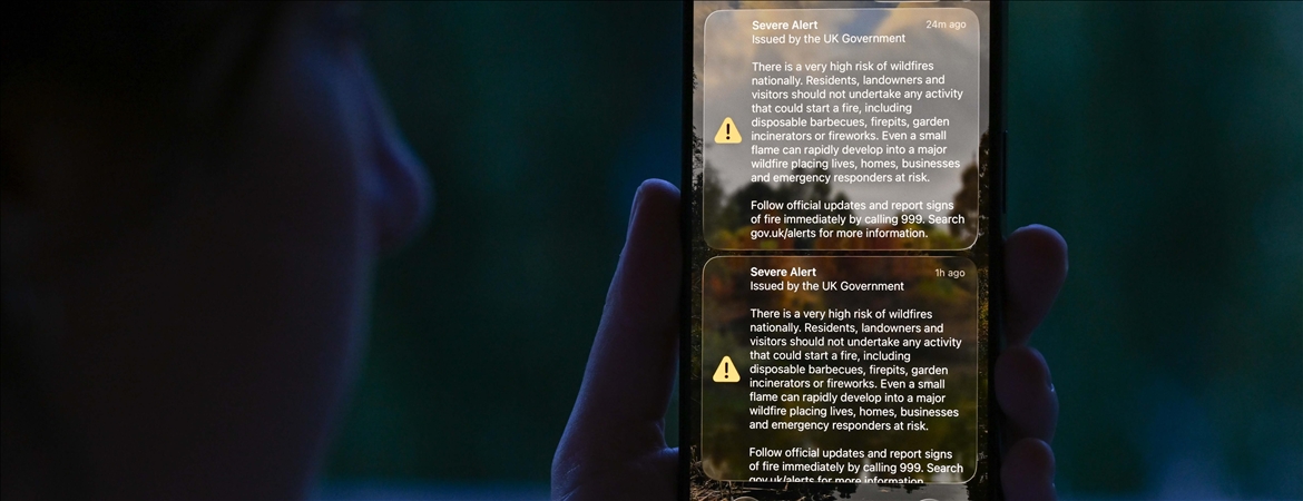 UK Government Issues Emergency Alert Over Wildfire Risk