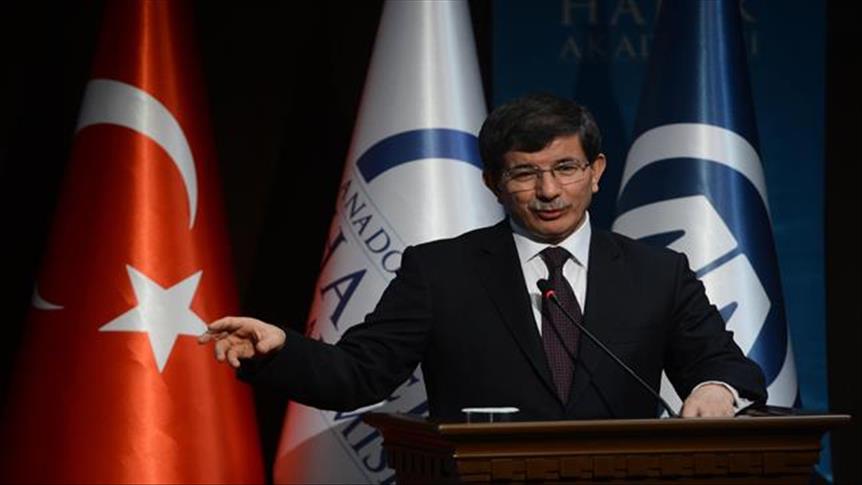 FM Davutoglu addresses AA News Academy students