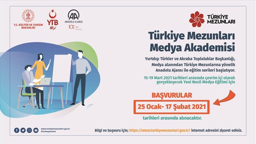 YTB ile AA iş birliğinde Türkiye mezunlarına yönelik 'Medya Akademileri' eğitimleri verilecek