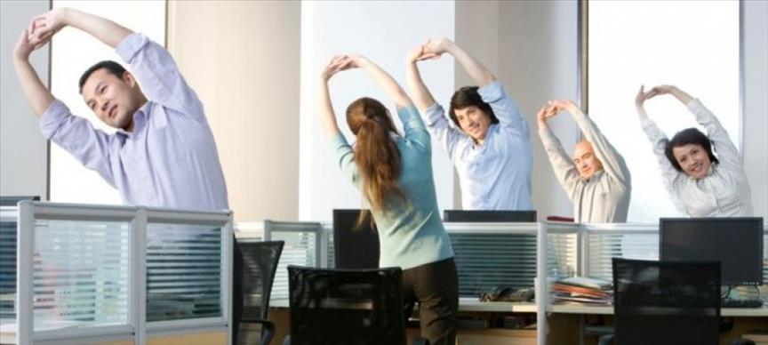 Ofis egzersizleri iş yorgunluğu ve ağrıları önlüyor