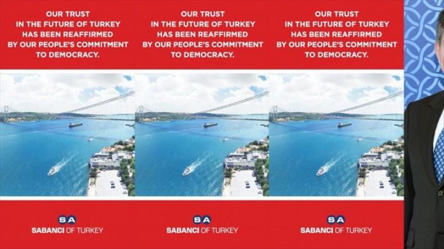 Sabancı Holding Türkiye'ye olan güvenini dünyaya duyuruyor