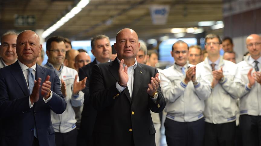 BURSA, TURKEY -  (ARCHIVE): A file photo dated September 28, 2015 shows that Mustafa Koc, chairman of Turkey's largest company Koc Holding, attends a ceremony at the Tofas factory in Bursa, Turkey on September 28, 2015. Mustafa Koc, died of a heart attack on Thursday,  Vehbi Koc Foundation American Hospital announced. Koc is the eldest son of billionaire Mustafa Rahmi Koc and since 2003 he has been chairman of the board of the family's Koc Holding which operates in the automotive sector, durable goods, food, retailing, energy, financial services, tourism, construction and IT industries - it is the only Turkish company on the Fortune 500 list. ( Ali Atmaca - AA )