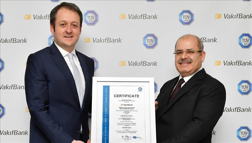 VakıfBank'a, uluslararası çevre ve kalite sertifikası
