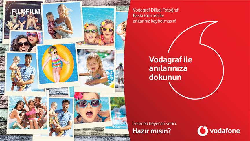 Vodafone'lular dijital fotoğraflarını tek tıkla bastırabilecek