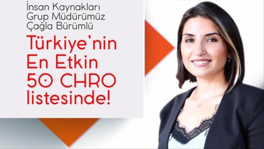 Bürümlü, "Türkiye’nin En Etkin 50 İnsan Kaynakları Yöneticisi" listesinde