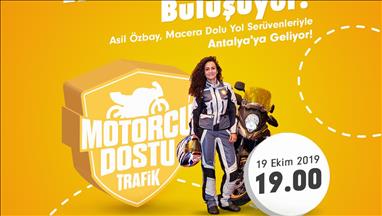 "Motorcu Dostu Trafik" projesi Antalya'da devam ediyor 