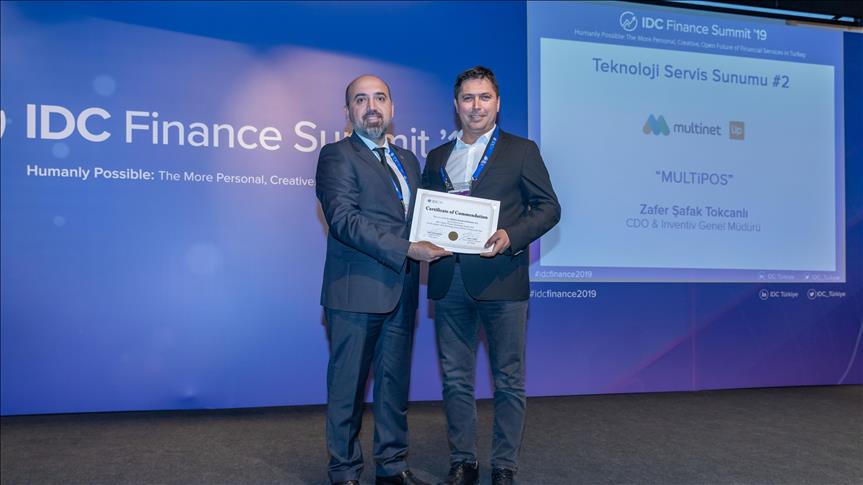 MultiPOS’a IDC Türkiye’den en iyi teknoloji hizmet sağlayıcı ödülü
