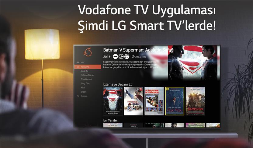 Vodafone TV uygulaması LG Smart TV’lere eklendi 