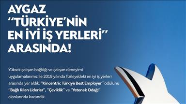 Aygaz'a "Türkiye'nin En İyi İş Yeri" ödülü